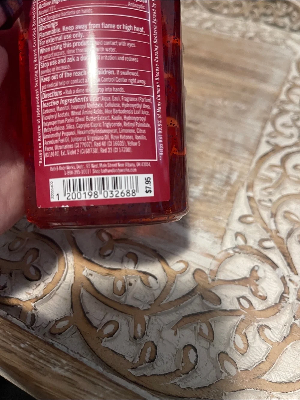 Bath & Body Works Champagne Apple & Honey Hand Gel - Red